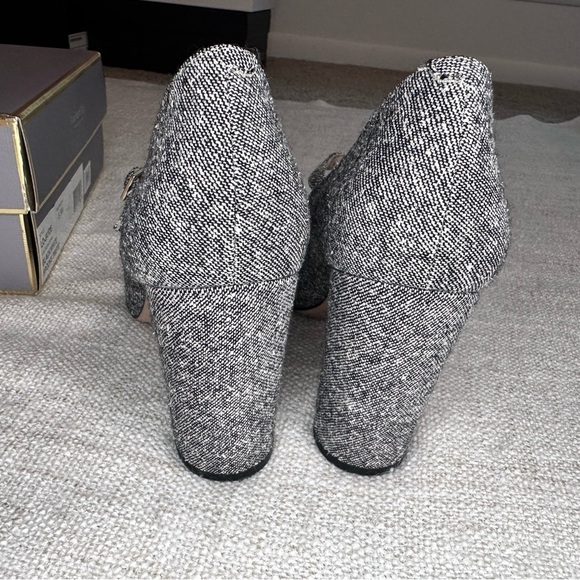 Louise et Cie Jayde Mary Jane block heel pump tweed fabric black/white 8.5M​ - Picture 9 of 13